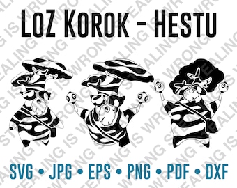 Legend of Zelda Korok - Hestu / Solo file digitali / svg, jpg, png, eps, pdf, dxf