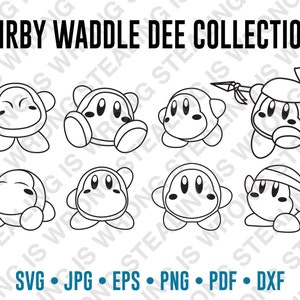 Kirby-collectie: Waddle Dee | Alleen digitale bestanden | svg, jpg, png, eps, pdf, dxf