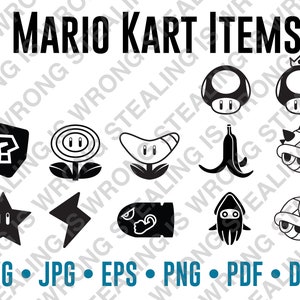 Mario Kart Items Collection | Digital Files Only | svg, jpg, png, eps, pdf, dxf