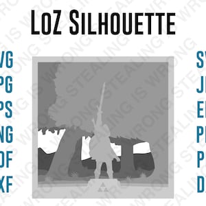 Legend of Zelda: Breath of the Wild | Master Sword Layered Silhouette | Digital Files Only | sag, jpg, png, eps, pdf, dxf