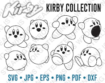 Kirby-collectie | Alleen digitale bestanden | Svg, jpg, png, eps, pdf, dxf