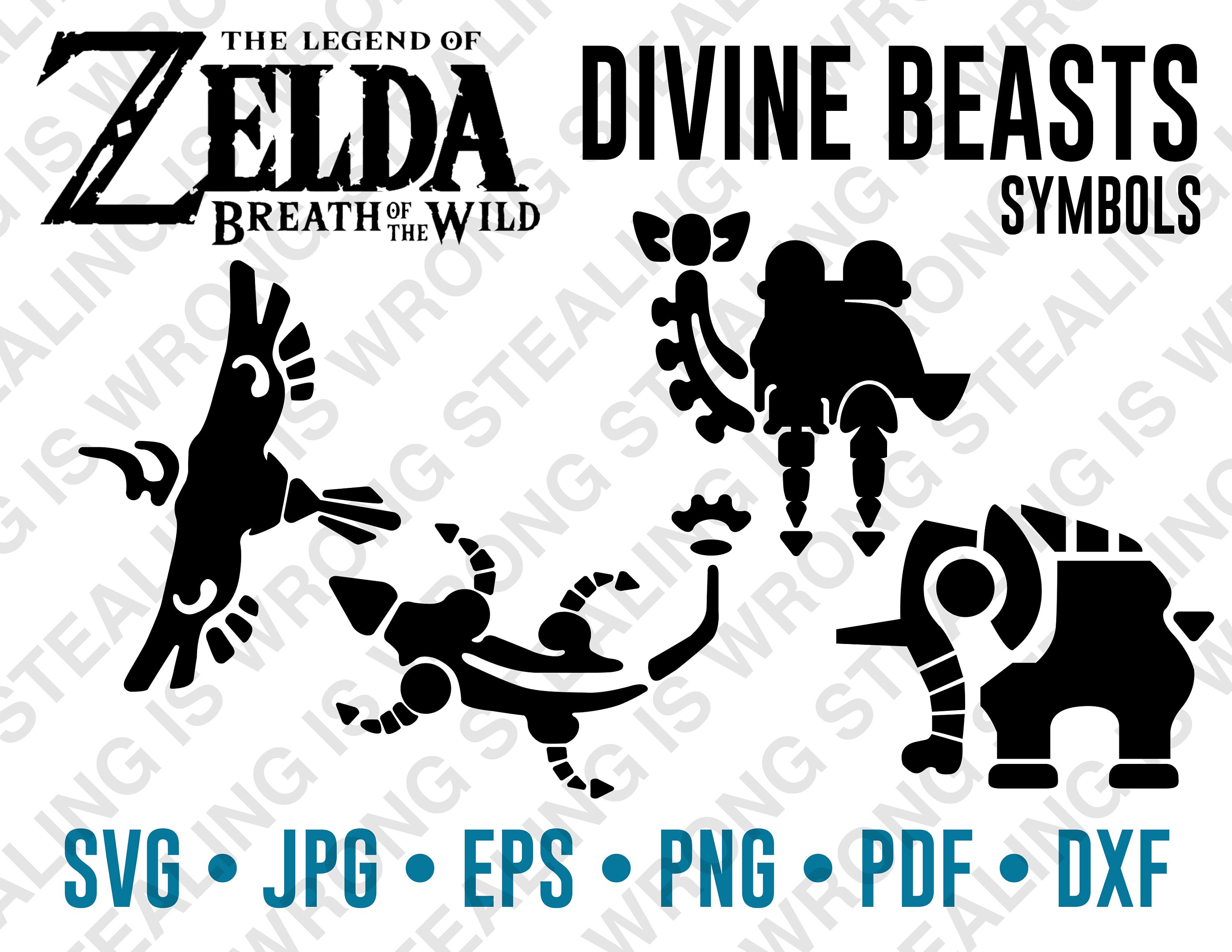 Legend Of Zelda Breath Of The Wild Divine Beasts Symbols Etsy Israel