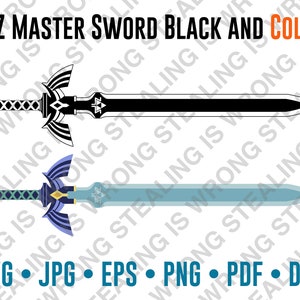 Legend of Zelda: Master Sword | Digital Files Only | svg, jpg, png, eps, pdf, dxf