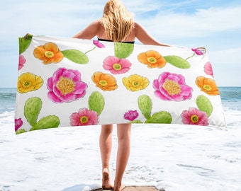Cactus Beach Towel Etsy