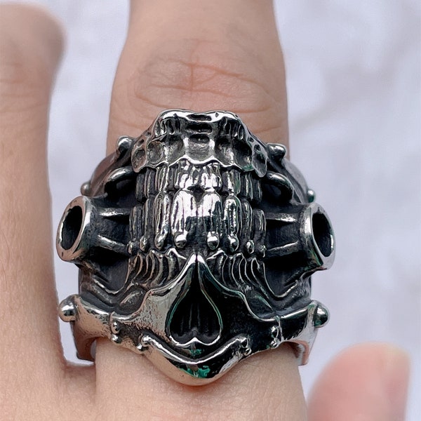 Mad Max Mask Ring,Steam Punk Ring,Fury Road- Unique Statement Ring for Fans of the Post-Apocalyptic Trend,Birthday Gift,Gift for Him