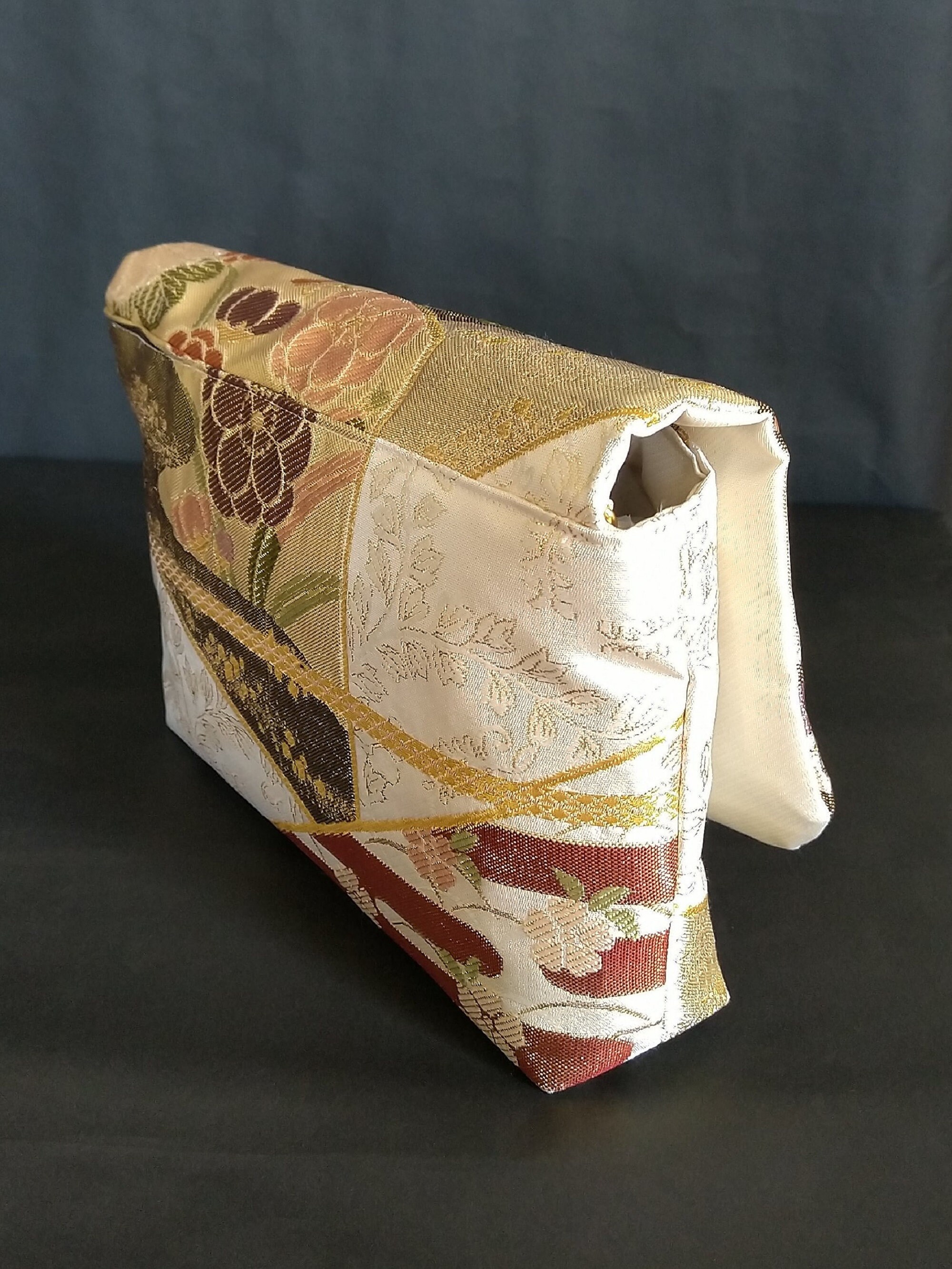 Obi Clutch Bag / 2 Way Bag / Vintage Silk Obi Bag / Flowers Etsy