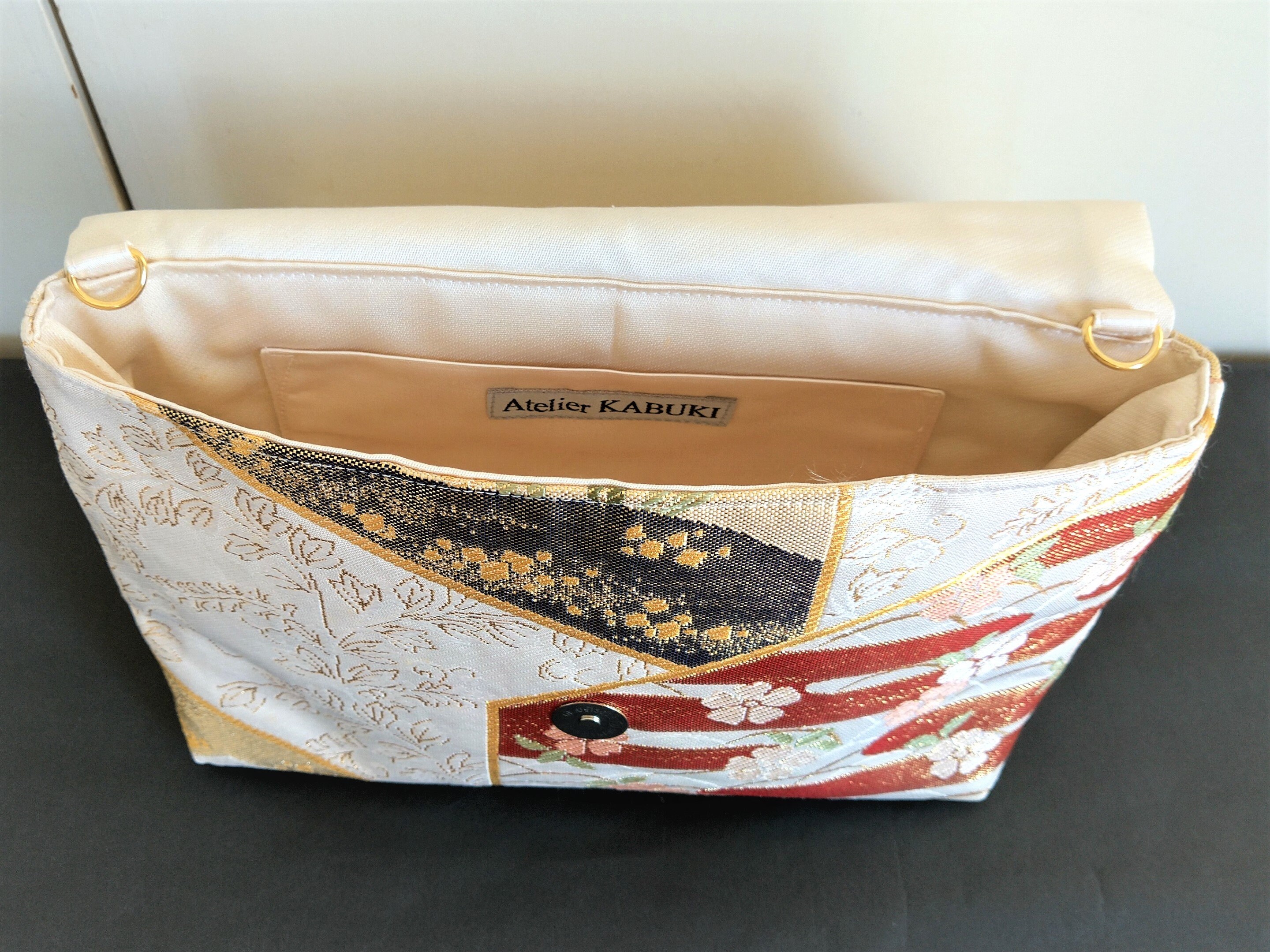 Obi Clutch Bag / 2 Way Bag / Vintage Silk Obi Bag / Flowers Etsy
