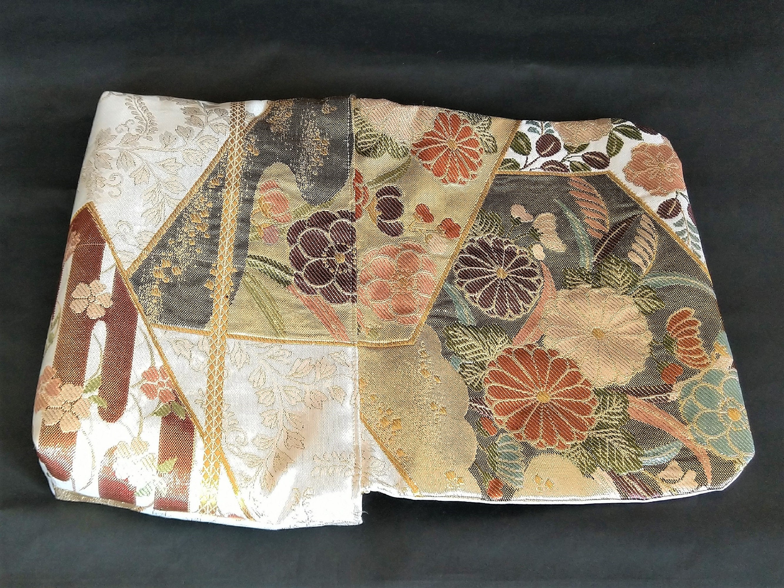 Obi Clutch Bag / 2 Way Bag / Vintage Silk Obi Bag / Flowers Etsy