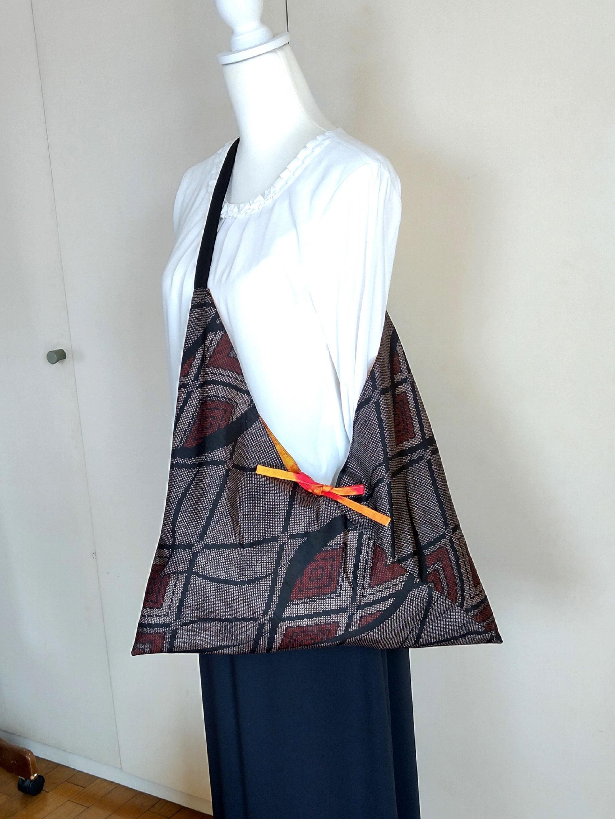 Azuma Bag / Japanese Traditional Bag / Silk Kimono Bag
