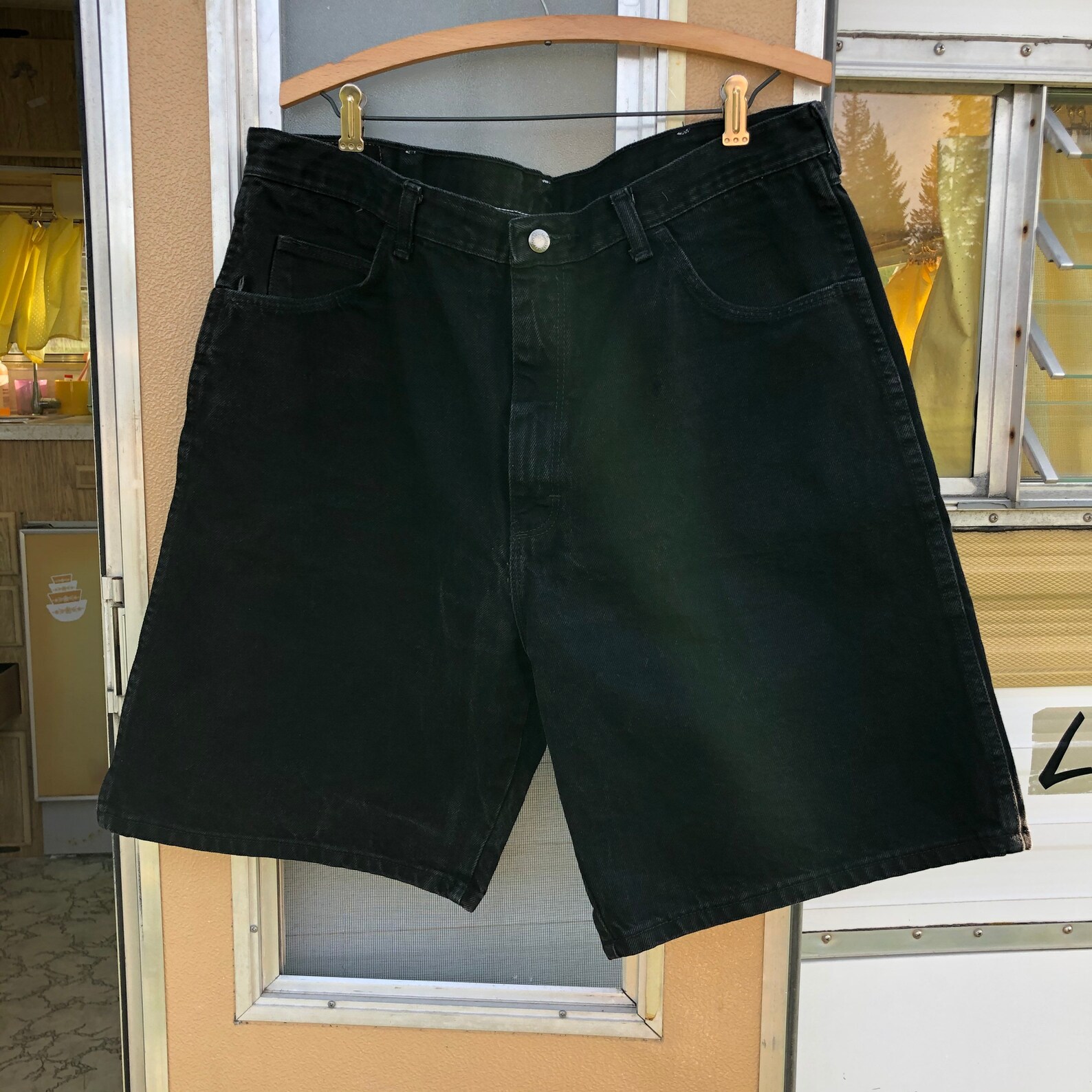 Black Vintage Denim Wrangler Shorts | Etsy