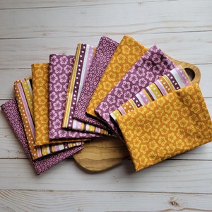 Fun reversible napkins, set of 10 retro or Hispanic heritage mismatched napkins.