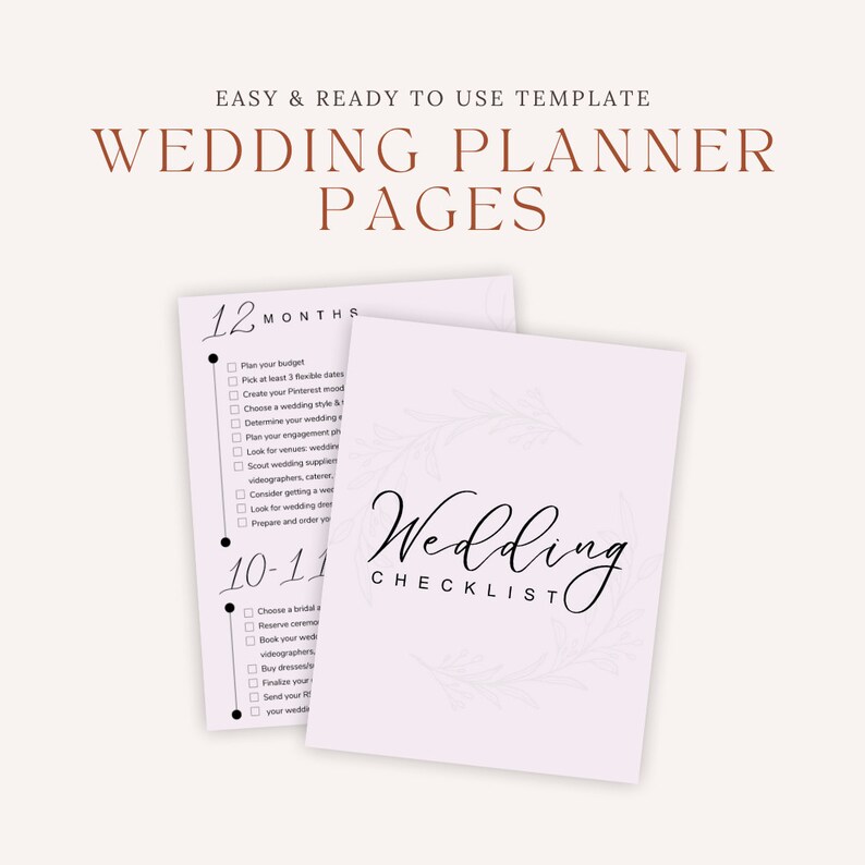 Wedding Planner Wedding Season Organization and Planning PDF Printable