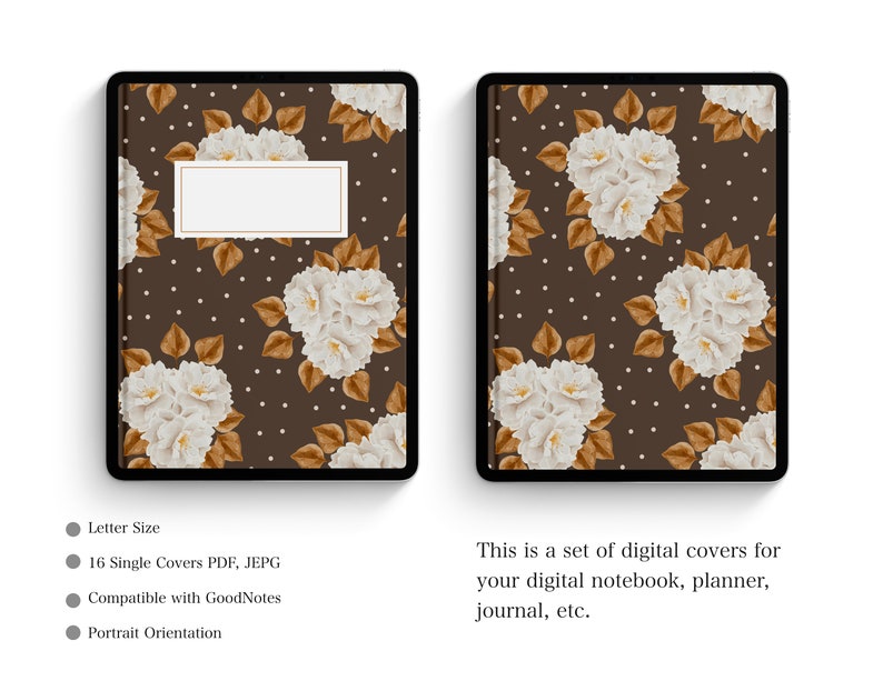 Digital Notebook Covers Goodnotes Notebook Covers Notability Etsy