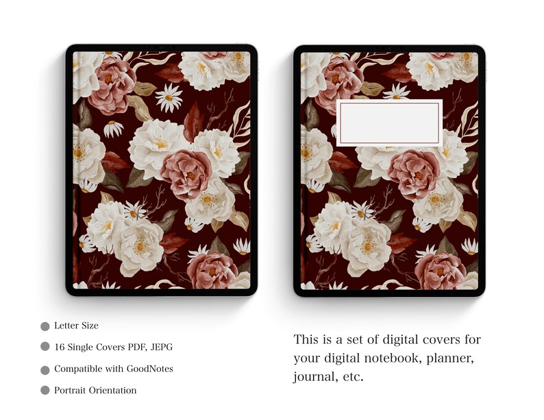 Digital Notebook Covers Goodnotes Notebook Covers Notability Etsy