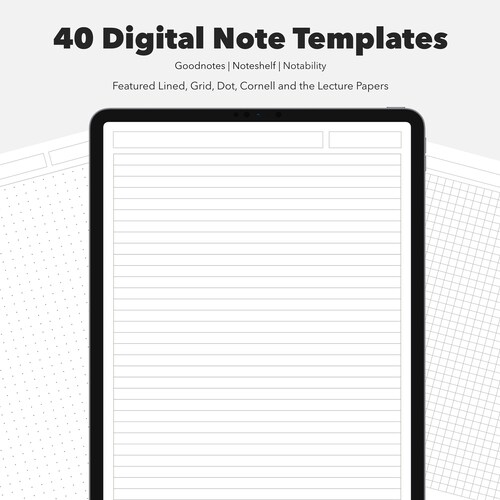 Digital Note Taking Paper Template Goodnotes Noteshelf Etsy