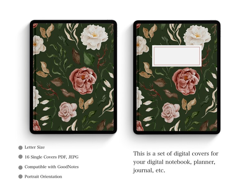 Digital Notebook Covers Goodnotes Notebook Covers Notability Etsy