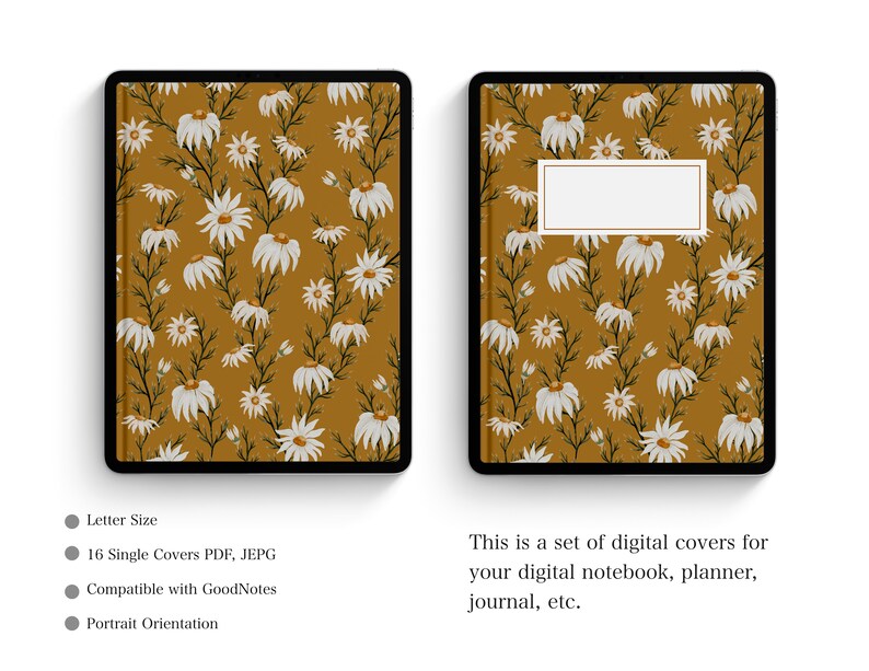 Digital Notebook Covers Goodnotes Notebook Covers Notability Etsy