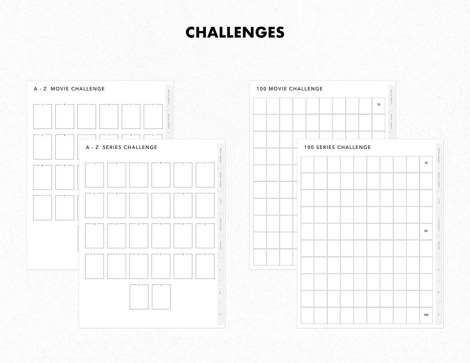 Digital Movie Journal TV Series Media Journal Rate and Etsy