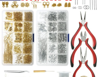 Jewellery Making Findings Kit DIY Wire Pliers Set Starter Tools Necklace Repair