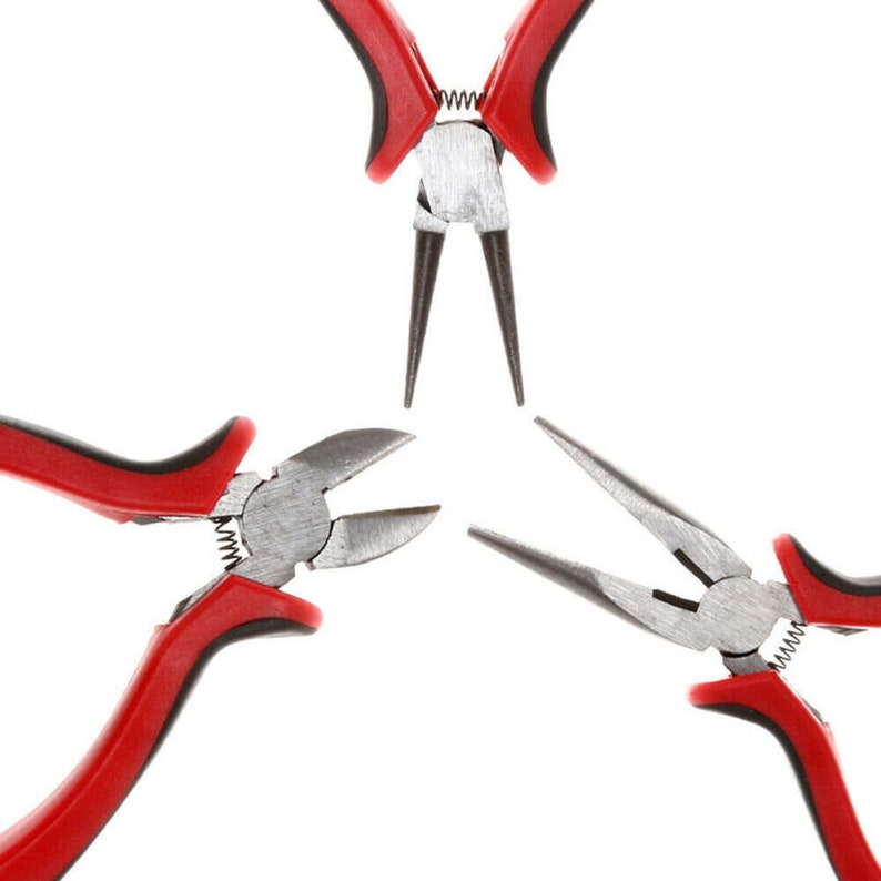 Jewellery Making Findings Kit DIY Wire Pliers Set Starter Tools Necklace Repair image 8