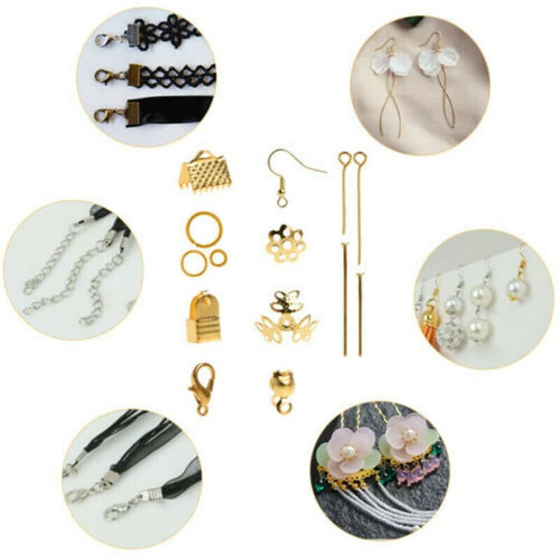 Jewellery Making Findings Kit DIY Wire Pliers Set Starter Tools Necklace Repair image 9