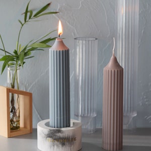 Long Pole Candle Mold Plastic Pillar Making DIY Mould Supplies