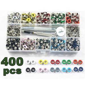 50pcs Grommet Tool Kit 3/4 Copper Grommets Eyelets with 3pcs Install Tool