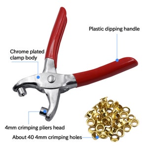 Grommet Setting Tool Kit, Revolving Hole Punching Pliers, Snap Setting  Plier for Leathercraft, Clothing Repair, Fabric, Baby Bibs, Bags 