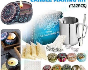 Candle Making Kit Diy Candles Craft Tool Set Pouring Pot Wicks Wax Gifts