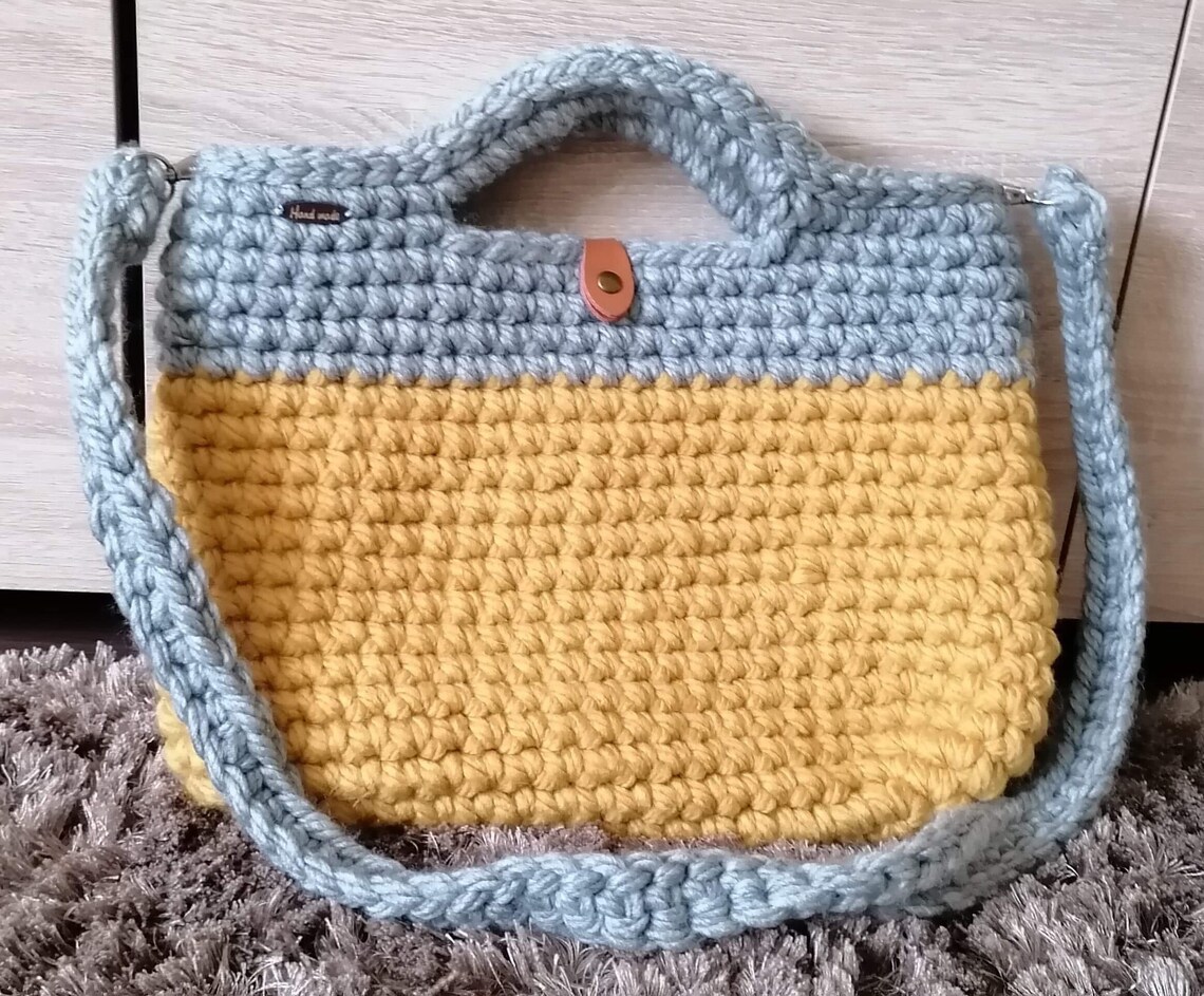 Handmade Crochet Tote Bag with Straps Etsy