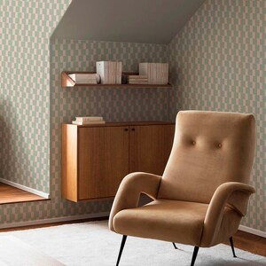 Non woven custom printed italian wallpaper Background collection, geometric, pvc-free