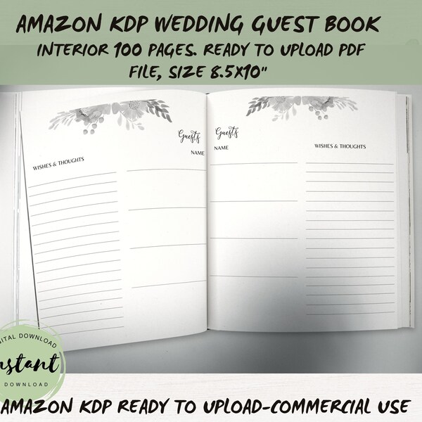 Lined Guest Book Etsy