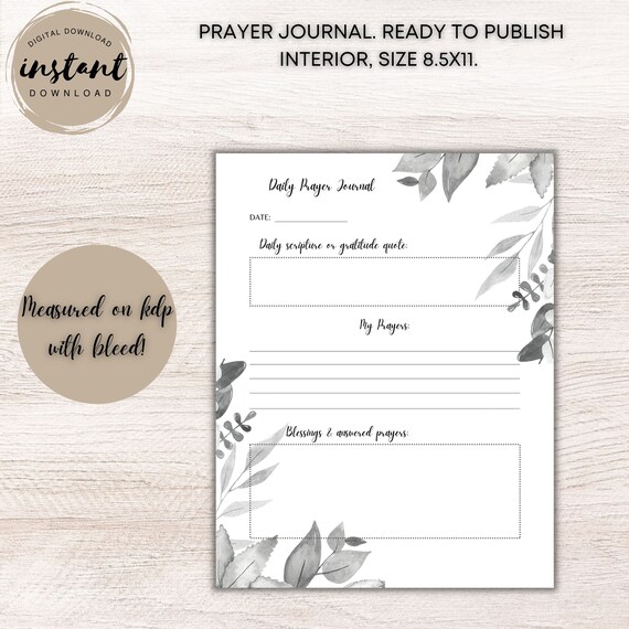 Printable Patterned Paper for Prayer Journal August