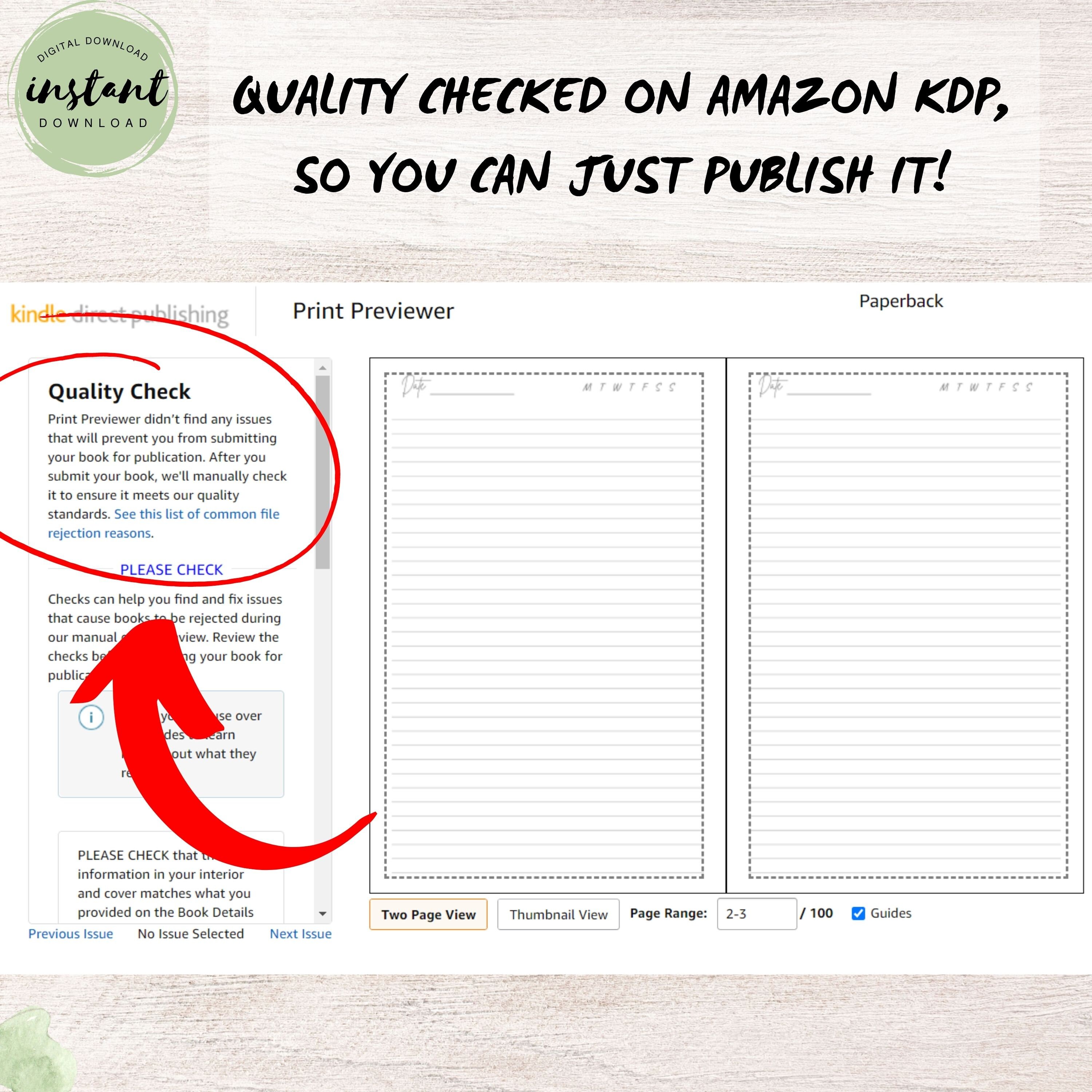 KDP Interiors Canva Template For Low Content Books 100 Page Etsy 