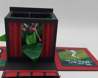 Explosionsbox Tarzan Musical Gutscheinverpackung Geldgeschenk , auch andere Musicals möglich