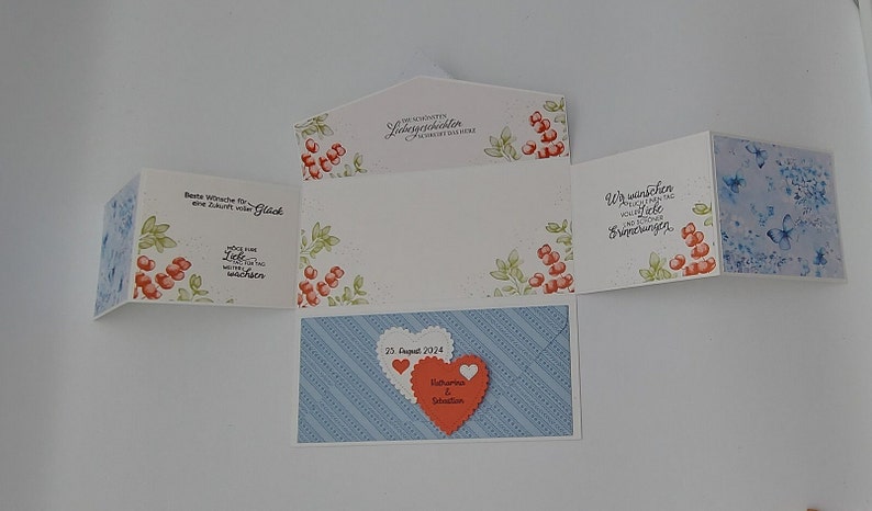 Hochzeitskarte XXL, Gutschein/Geldgeschenk, Glückwunschkarte zur Hochzeit, handmade, personalisiert Bild 1