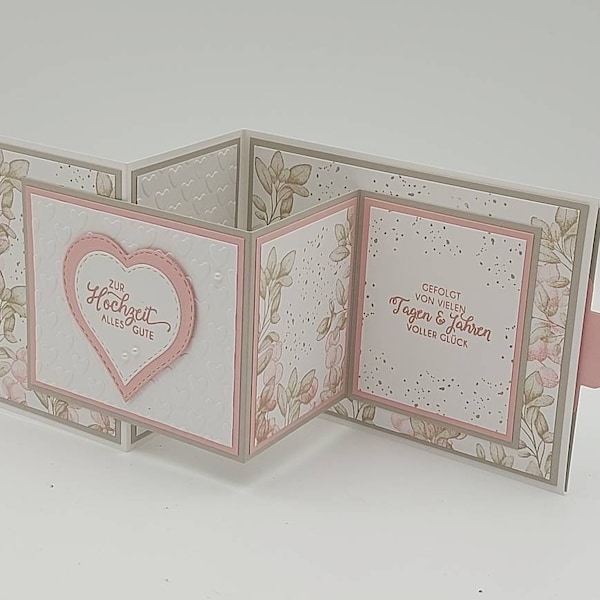 Glückwunschkarte Hochzeit, Hochzeitskarte, extravagant romantisch, handgefertigt