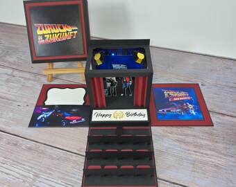Caja explosiva "Musical Viaje en el Tiempo" | Caja de regalo | Empaquetado con cupón | Regalo en efectivo | Regalo de cumpleaños único y personalizado