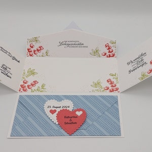 Hochzeitskarte XXL, Gutschein/Geldgeschenk, Glückwunschkarte zur Hochzeit, handmade, personalisiert Bild 9