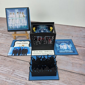 Explosionsbox Backstreet Boys-Into the Millennium Homecoming Konzert- Gutscheinbox, Geldscheinverpackung, Tickets verschenken Geschenkbox