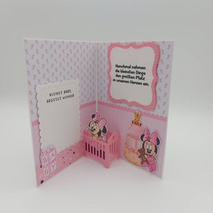 Babykarte *personalisiert*, Glückwunschkarte zur Geburt Mädchen Gutscheinverpackung