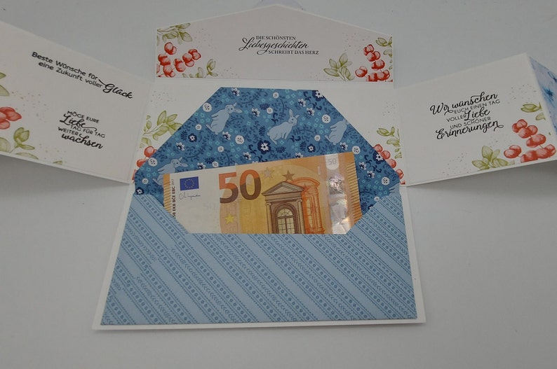 Hochzeitskarte XXL, Gutschein/Geldgeschenk, Glückwunschkarte zur Hochzeit, handmade, personalisiert Bild 5