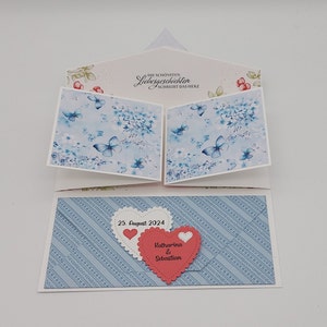 Hochzeitskarte XXL, Gutschein/Geldgeschenk, Glückwunschkarte zur Hochzeit, handmade, personalisiert Bild 4
