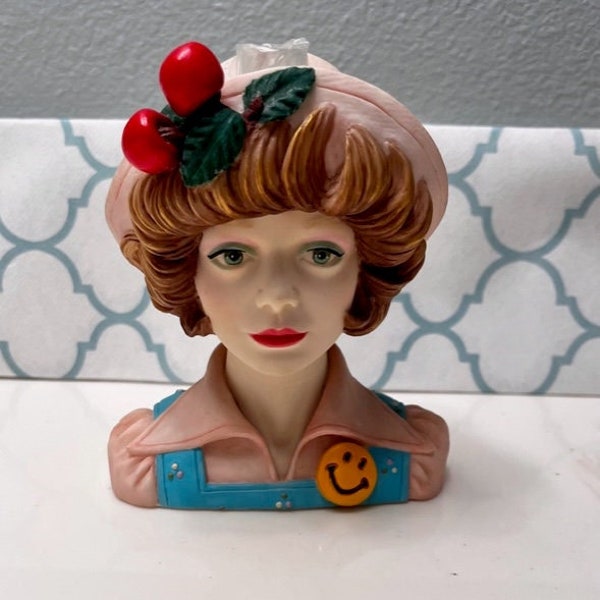 Cameo Girl Head Vase Etsy