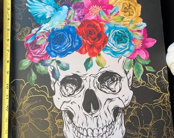 Skull and rose Art/skull art/inspiration/creation/beautiful Art/ Roses/Skulls/ Bird/ ART/Deco/Magical/