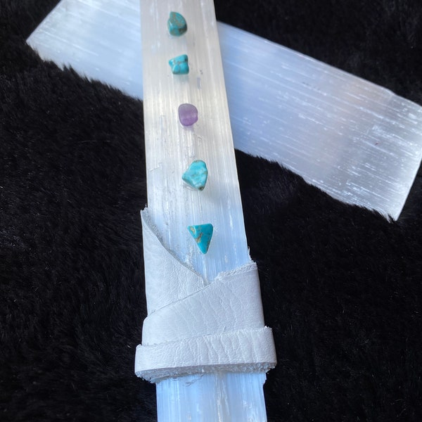 Selenite wand/water wand/ healing/mermaid wand/psychic development/crown chakra/water goddess/water element/reiki/sacred waters/healers wand