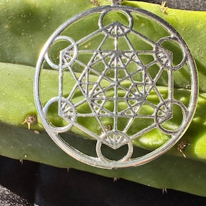 Metatrons cube pendant/ sacred geometry/divine/protection/