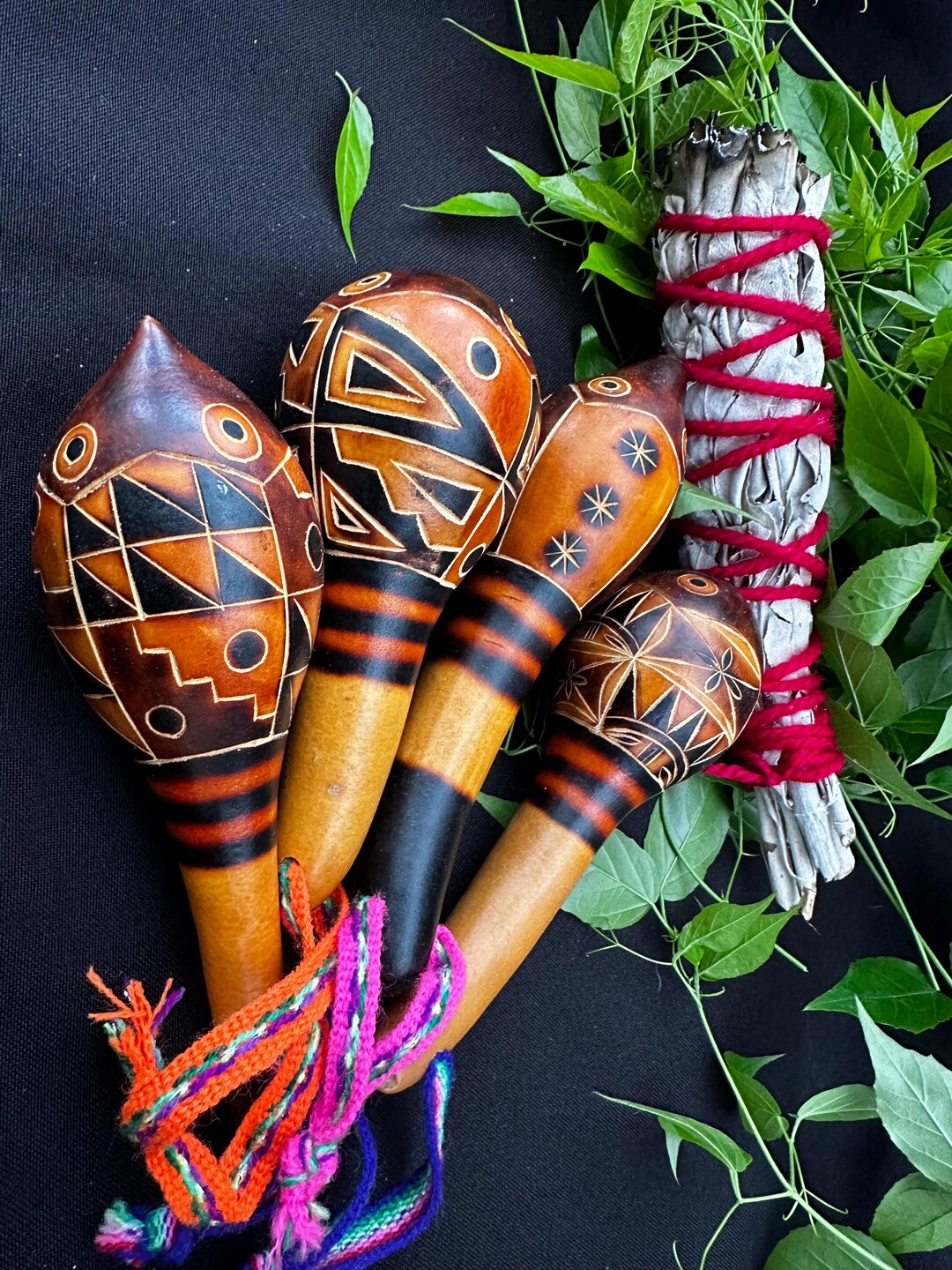 Healing Rattles Peruvian Carved Gourd Rattle/healing/sound Journey - Etsy