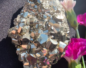 Gran grupo de pirita brillante: Cubos de cristal de oro de los tontos, Perú
