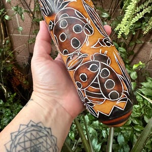 Peruvian carved gourd Rain stick/Healing/Sound journey/Good Vibrations/Frequency/Sound bath